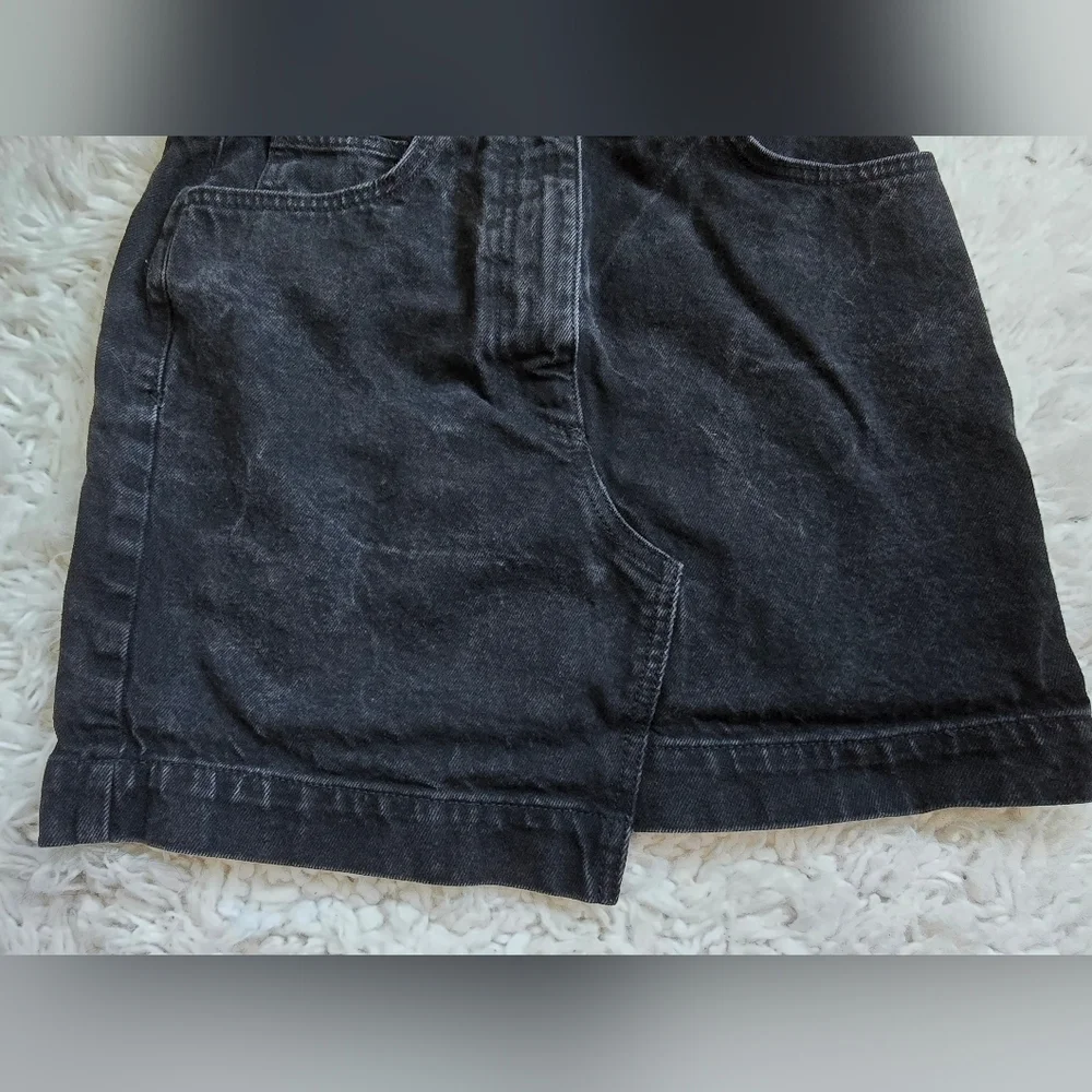 Asos Collusion Black Denim Skirt